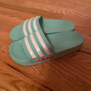 Adidas slides, worn once